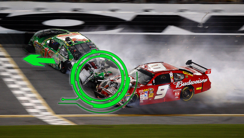 Illustration for article titled Anatomy Of A NASCAR Mega-Crash